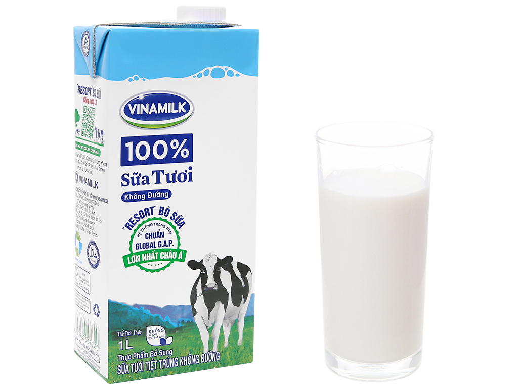 SỮA VINAMILK HỘP 1LIT KHÔNG ĐƯỜNG | VietsanMart