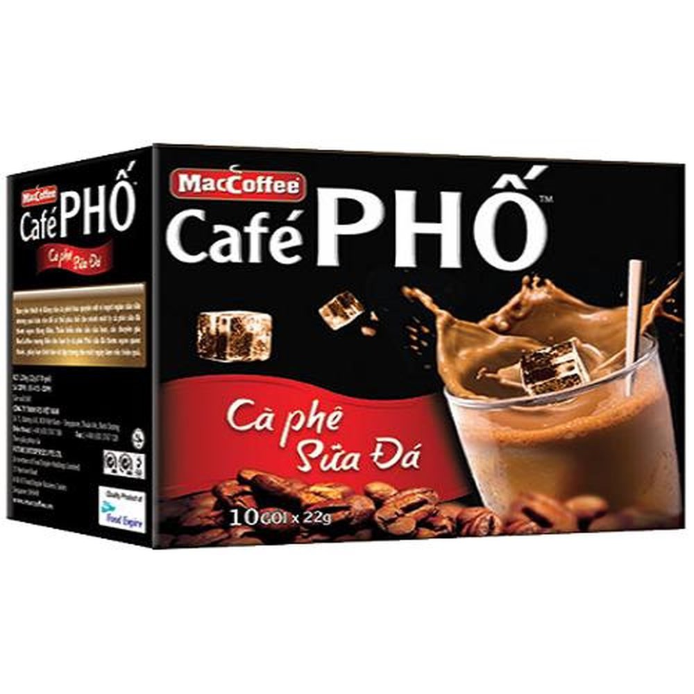 CAFE PHỐ SỮA ĐÁ HỘP 10 GÓI X 24G