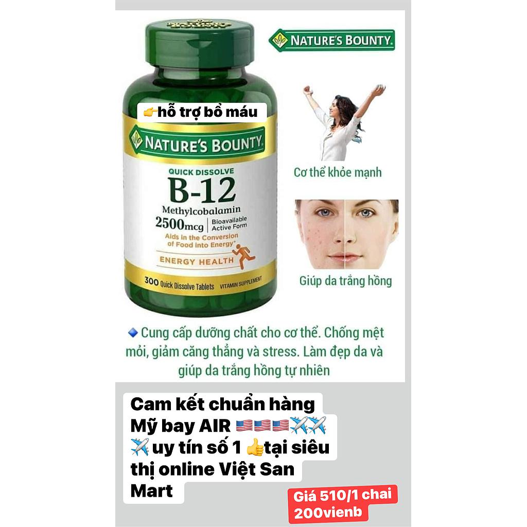 VITAMIN B12 300 VIÊN (HÀNG NỘI ĐỊA MỸ)