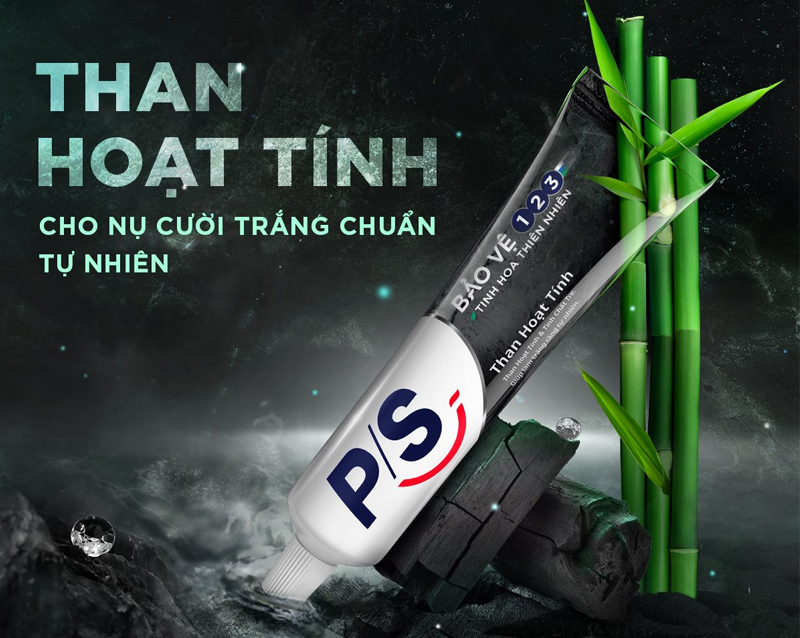 KEM ĐÁNH RĂNG P/S THAN HOẠT TÍNH  230G