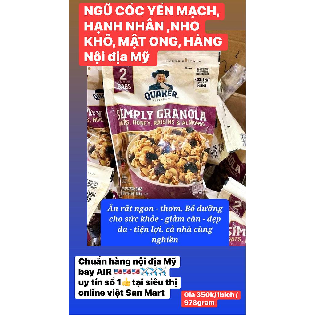 YẾN MẠCH NGŨ CỐC ÔNG GIÀ QUAKER SIMPLY GRANOLA 978G