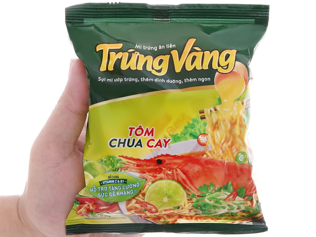 [110145] MÌ TRỨNG VÀNG LẨU TÔM CHUA CAY 75G