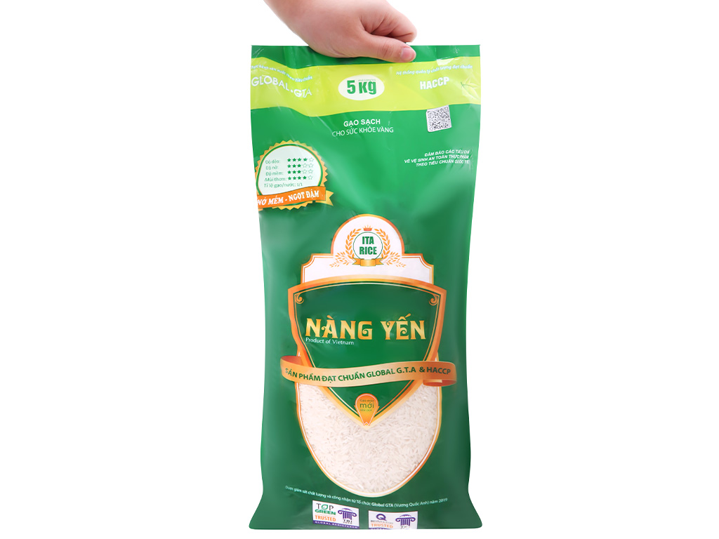 [110175] Gạo thơm cao cấp Itarice Nàng Yến túi 5kg