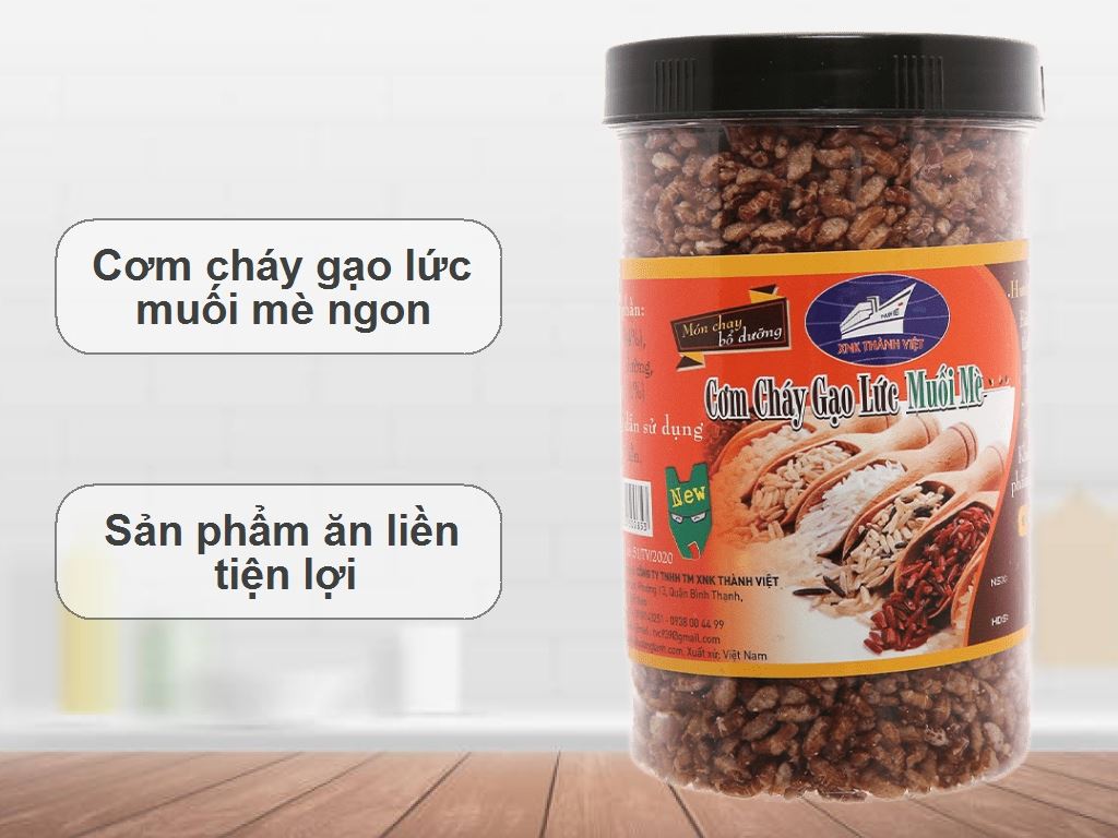 [110186] Cơm cháy gạo lức muối mè Thành Việt hũ 180g