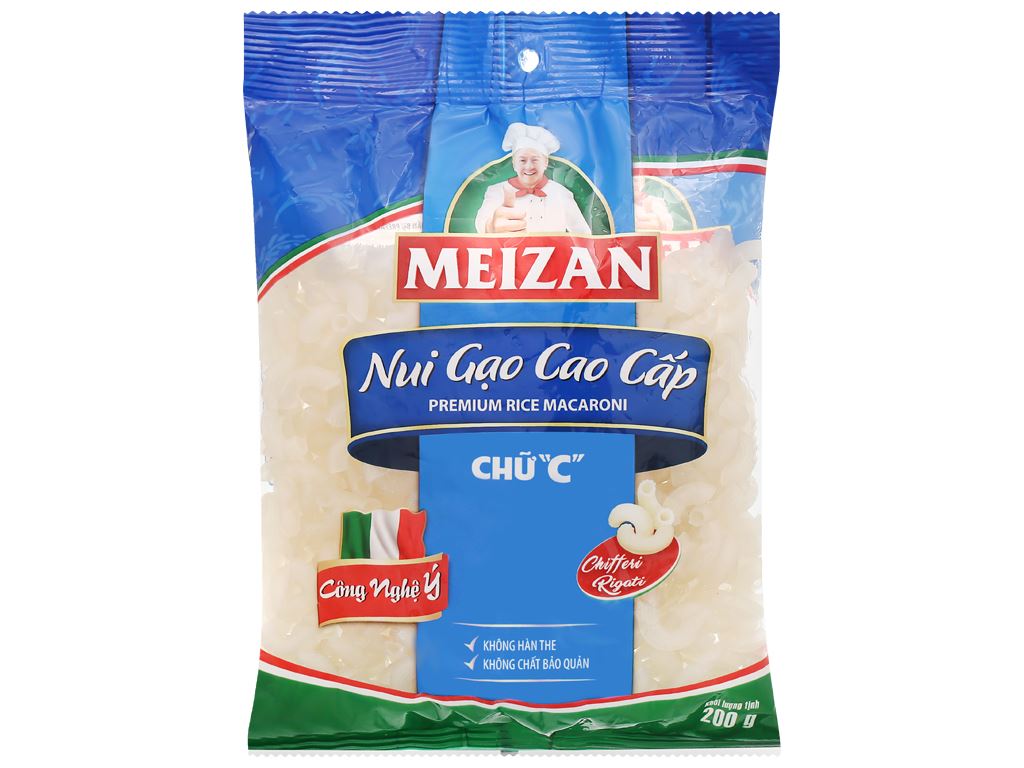 [110198] Nui gạo cao cấp chữ C Meizan gói 200g