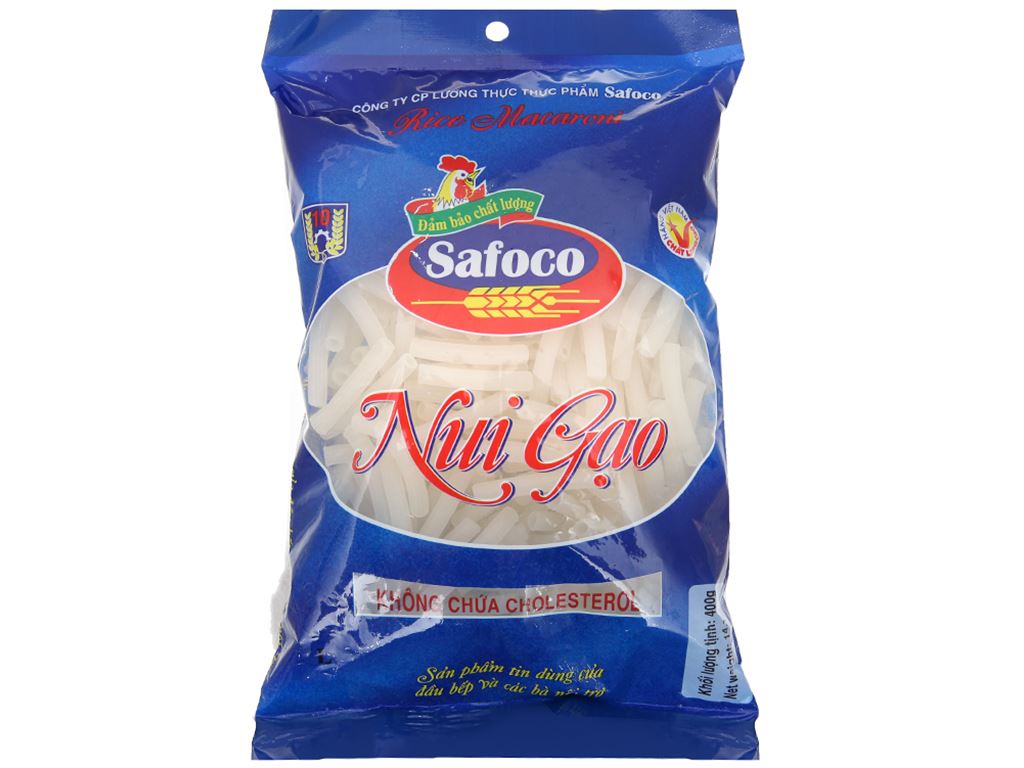 [110202] Nui gạo ống lớn Safoco gói 400g