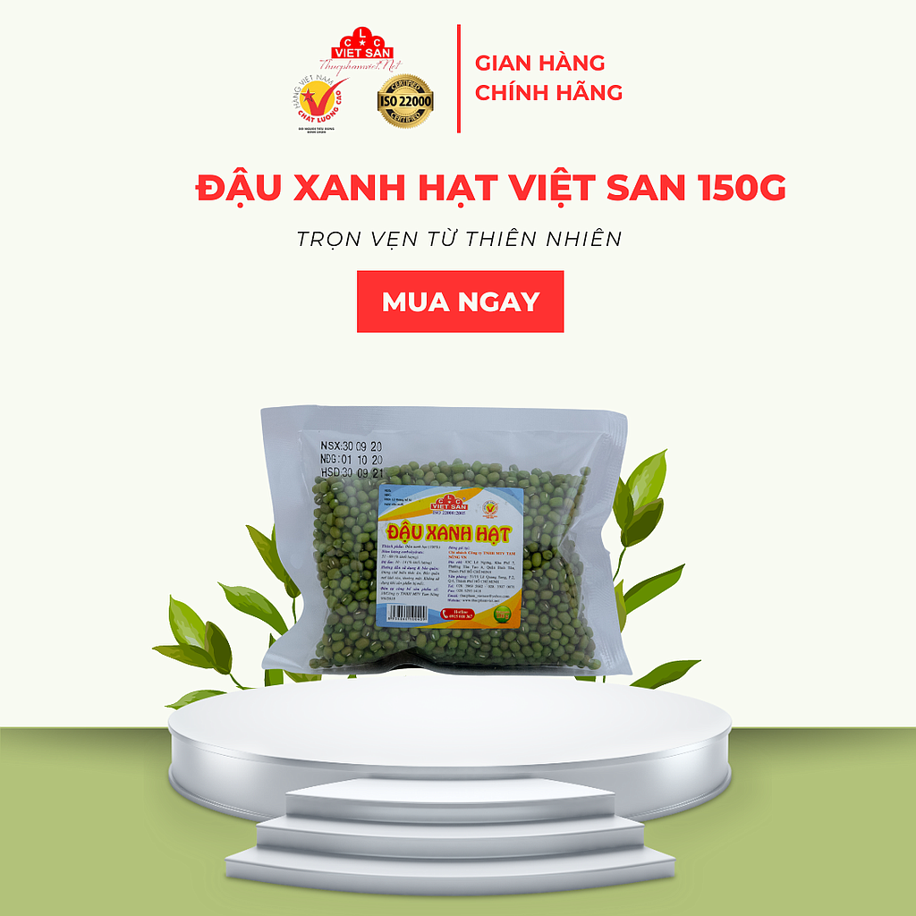 ĐẬU XANH HẠT LOẠI 1 (150G)