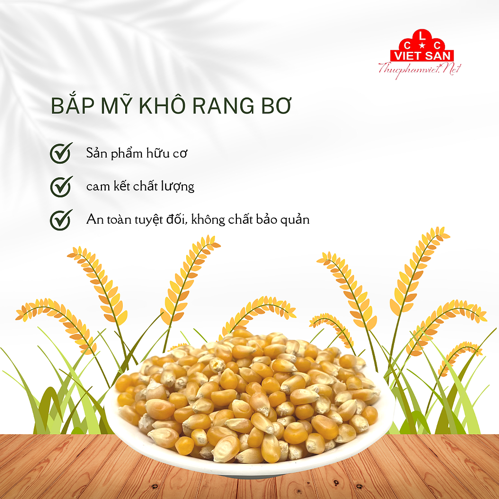 BẮP MỸ RANG BƠ 1KG