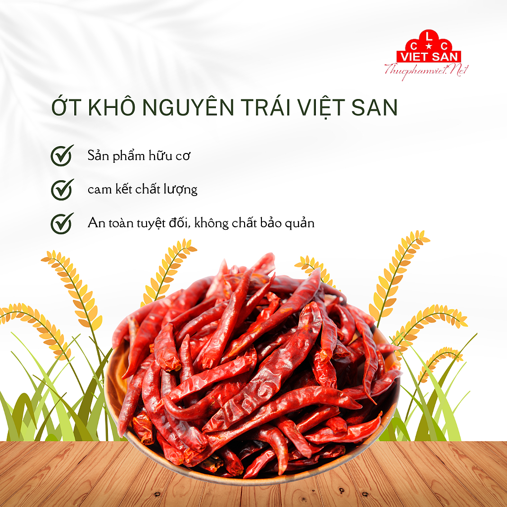 ỚT KHÔ NGUYÊN TRÁI 1KG